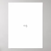 白黒ミニマリストロー鍵 ポスター (正面)