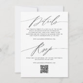 白黒ミニマリスト両面結婚型 招待状 (裏面)