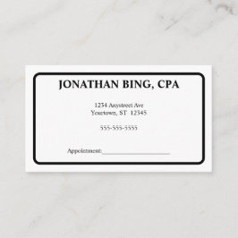 白黒ミニマリスト会計士財務 名刺