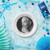 白黒ミニマリスト写真が愛の記憶に残る ペーパープレート (パーティー)