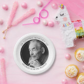 白黒ミニマリスト写真が愛の記憶に残る ペーパープレート (パーティー)