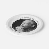 白黒ミニマリスト写真が愛の記憶に残る ペーパープレート (アングル)