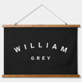 白黒ミニマリスト名子供部屋Decor 吊り下げ型タペストリー (正面)