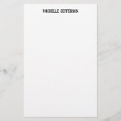 白黒ミニマリスト平野クラシカル 便箋 (正面)