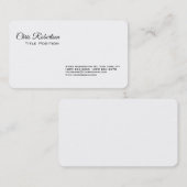 白黒ミニマリスト平野シンプルモダン 名刺 (正面/裏面)