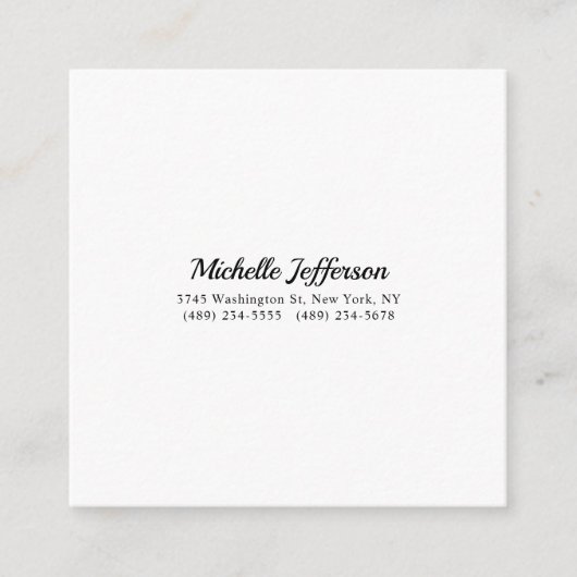 白黒ミニマリスト平野モダン エンクロージャーカード (正面)