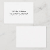 白黒ミニマリスト平野モダン ノートカード (正面/裏面)