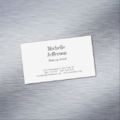 白黒ミニマリスト平野モダン マグネット名刺 (インサイチュ)