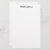 白黒ミニマリスト平野モダン 便箋 (正面/裏面)