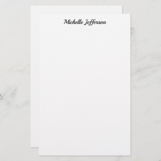 白黒ミニマリスト平野モダン 便箋 (正面/裏面)