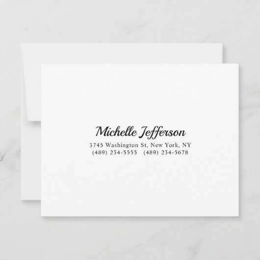 白黒ミニマリスト平野モダン 出欠カード (正面)