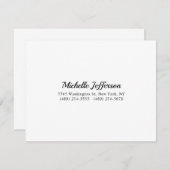 白黒ミニマリスト平野モダン 出欠カード (正面/裏面)