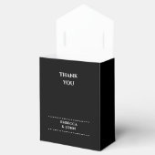 白黒ミニマリスト特別日付結婚の値 フェイバーボックス (オープン)