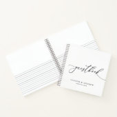 白黒ミニマリスト結婚ズゲストブック ノートブック (内部)
