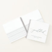 白黒ミニマリスト結婚ズゲストブック ノートブック (内部)