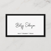 白黒ミニマリスト署名名刺 名刺 (正面)