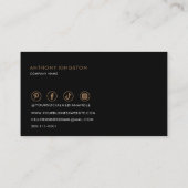 白黒ミニマリスト財務顧問 名刺 (裏面)