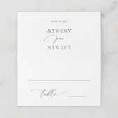 白黒ミニマリスト1結婚のテーブル番号 プレイスカード (外部開封)