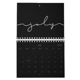 白黒ミニマリスト2026 カレンダー