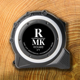 白黒ミニマリスト3イニシャル モダン メジャー