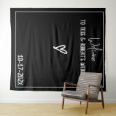 白黒ミニマリスト タペストリー (インサイチュ(横))