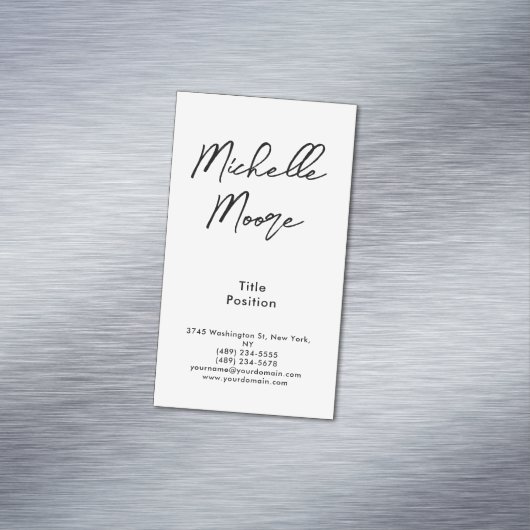 白黒ミニマリスト マグネット名刺 (インサイチュ)