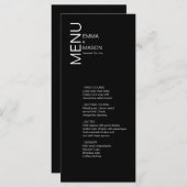 白黒ミニマリスモダント メニュー (正面/裏面)