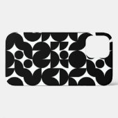 白黒ミニマリズムモダンパターン Case-Mate iPhoneケース (裏面 (横))