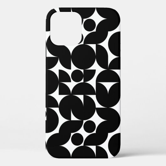 白黒ミニマリズムモダンパターン Case-Mate iPhoneケース (裏面)