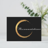 白黒ミニマリズム金ゴールドラックスアコモデーション エンクロージャーカード (スタンド正面)