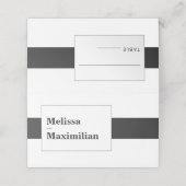 白黒ミニマルのはっきりした座席表 プレイスカード (外部開封)