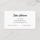 白黒ミニマルの名刺 名刺 (裏面)