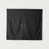 白黒ミニマルの寂しい木 タペストリー (正面(横))