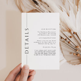 白黒ミニマルの詳細結婚挿入 エンクロージャーカード