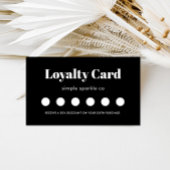 白黒ミニマルの顧客ロイヤリティカード ロイヤリティカード