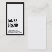 白黒ミニマルはっきりしたリスト 名刺 (正面/裏面)