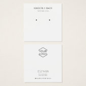 白黒ミニマルイヤリング表示カード (正面&裏面)