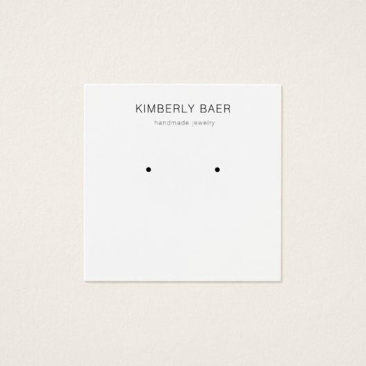 白黒ミニマルイヤリング表示カード (正面)