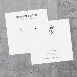 白黒ミニマルイヤリング表示カード