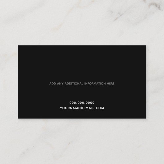 白黒ミニマルエレガントプロフェッショナル 名刺 (裏面)