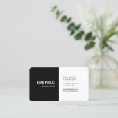白黒ミニマルエレガントリストモダンテンプレート 名刺 (スタンド正面)