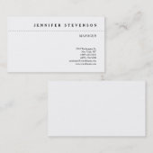 白黒ミニマルエレガントリスト平クラシカル野 名刺 (正面/裏面)