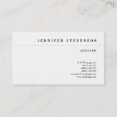 白黒ミニマルエレガントリスト平クラシカル野 名刺 (正面)