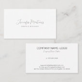 白黒ミニマルカスタムタイポグラフィ 名刺 (正面/裏面)