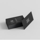 白黒ミニマルカスタムリストタイポグラフィ 名刺