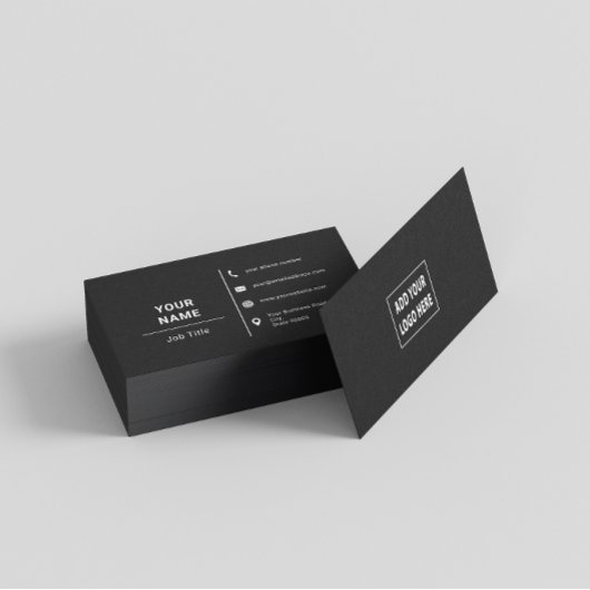 白黒ミニマルカスタムリストタイポグラフィ 名刺