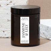 白黒ミニマルキャンドルジャー薄い垂直ラベル ラベル