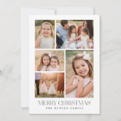 白黒ミニマルコラージホリデーカード シーズンカード (正面)