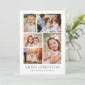 白黒ミニマルコラージホリデーカード シーズンカード (スタンド正面)