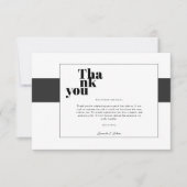 白黒ミニマルサンキューカード サンキューカード (正面)